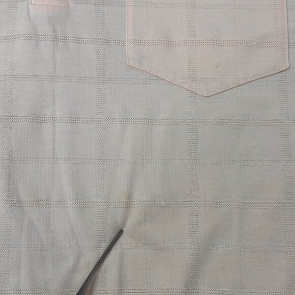 Vtg Classic by Palmland Polo Shirt Mens Medium Peach Banded Bottom Collared Golf - Picture 3 of 10